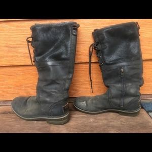 Black UGG winter boots, waterproof, leather suede